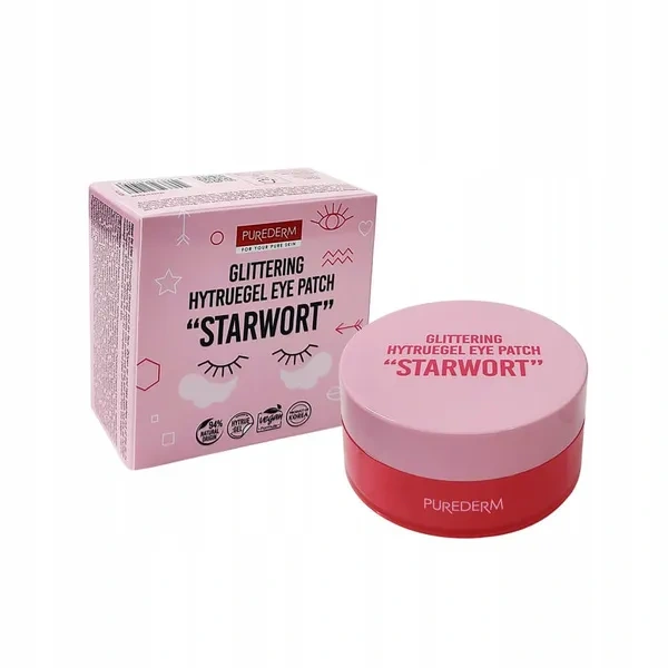PUREDERM Glittering Hytruegel Eye Patch płatki pod oczy Starwort 60szt