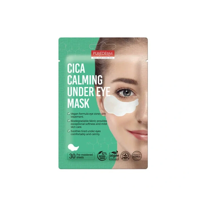 PUREDERM Under Eye Mask wegańskie płatki pod oczy Cica Calming 30szt