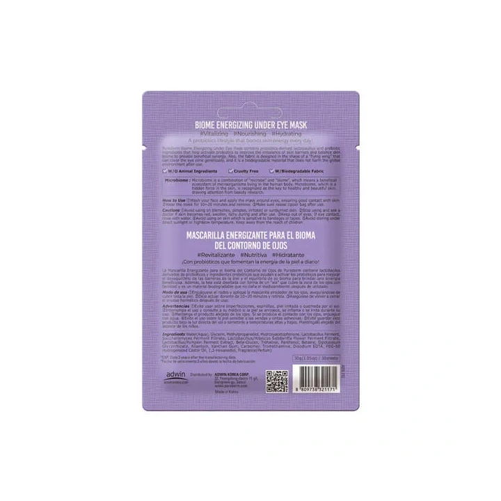 PUREDERM Under Eye Mask probiotyczne płatki pod oczy Biome Energizng 30szt