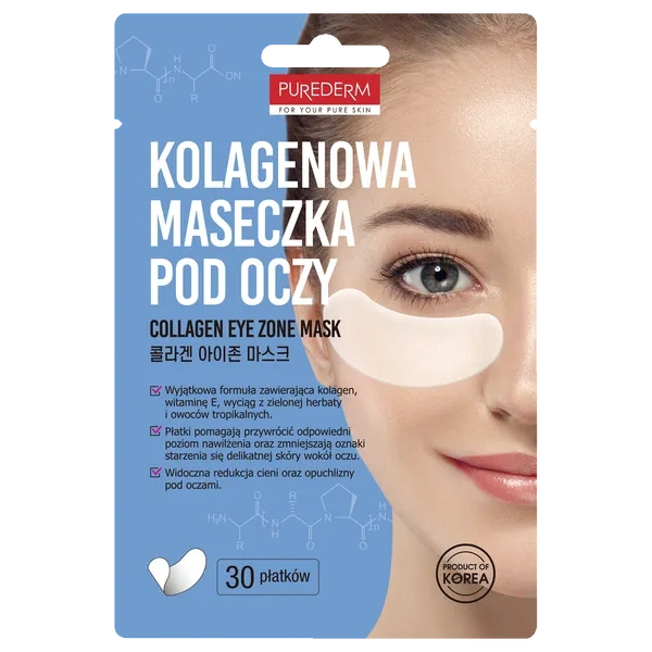 PUREDERM płatki pod oczy kolagenowe Collagen Eye Zone Mask 30szt