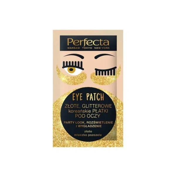 Dax DAX Perfecta Eye Patch płatki pod oczy Złote Glitterowe 2szt