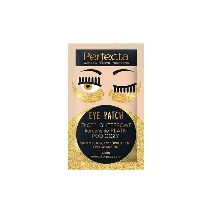 DAX Perfecta Eye Patch płatki pod oczy Złote Glitterowe 2szt