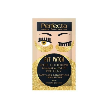 DAX Perfecta Eye Patch płatki pod oczy Złote Glitterowe 2szt