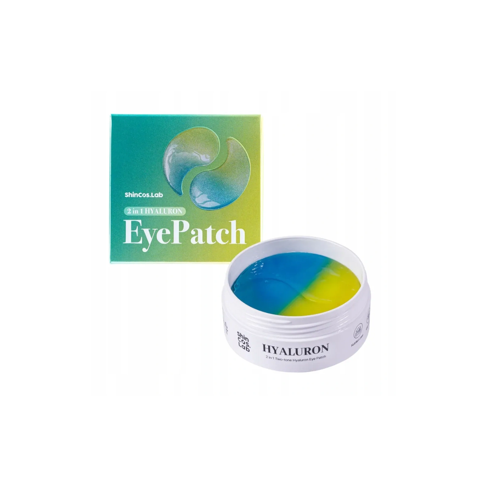 SHINCOS.LAB Hydrogel Eye Patch płatki pod oczy 2 w 1 Two Tone z hialuronem i efektem hłodzenia 60szt