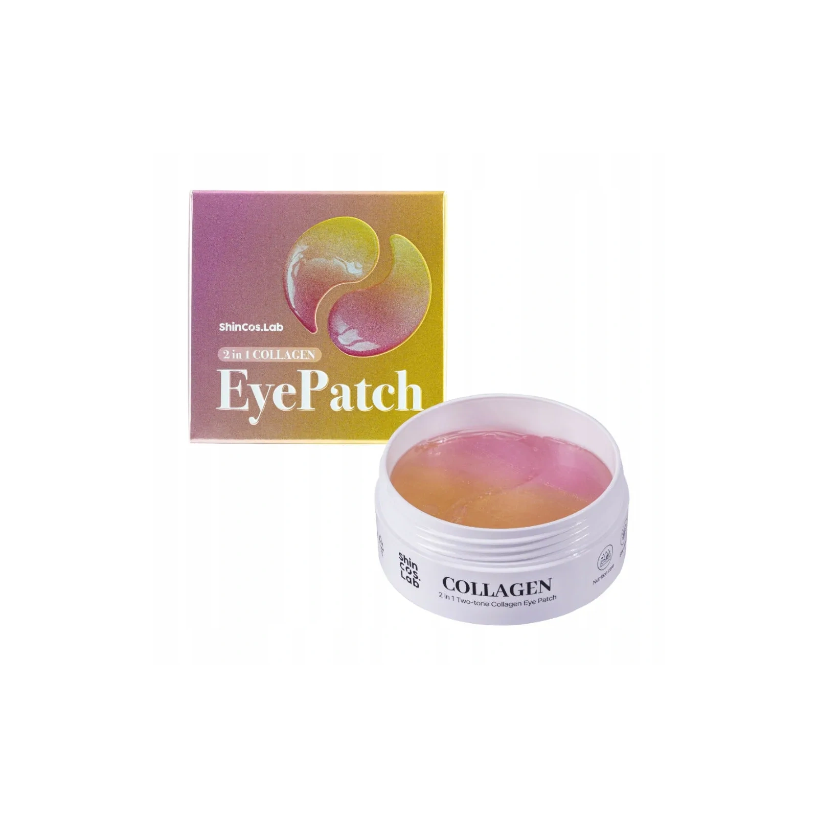SHINCOS.LAB Hydrogel Eye Patch płatki pod oczy 2 w 1 Two Tone z kolagenem i efektem chłodzenia 60szt