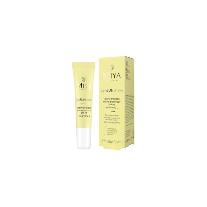 MIYA EyeSUNshine rozświetlające serum pod oczy SPF50 z witaminą C