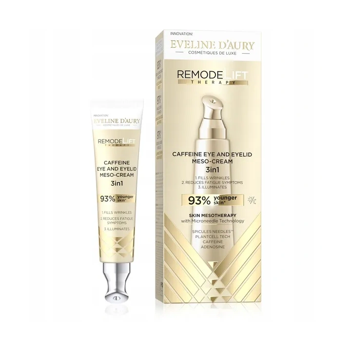 EVELINE D'aury Remodelift Therapy krem pod oczy kofeinowy 3w1 15ml
