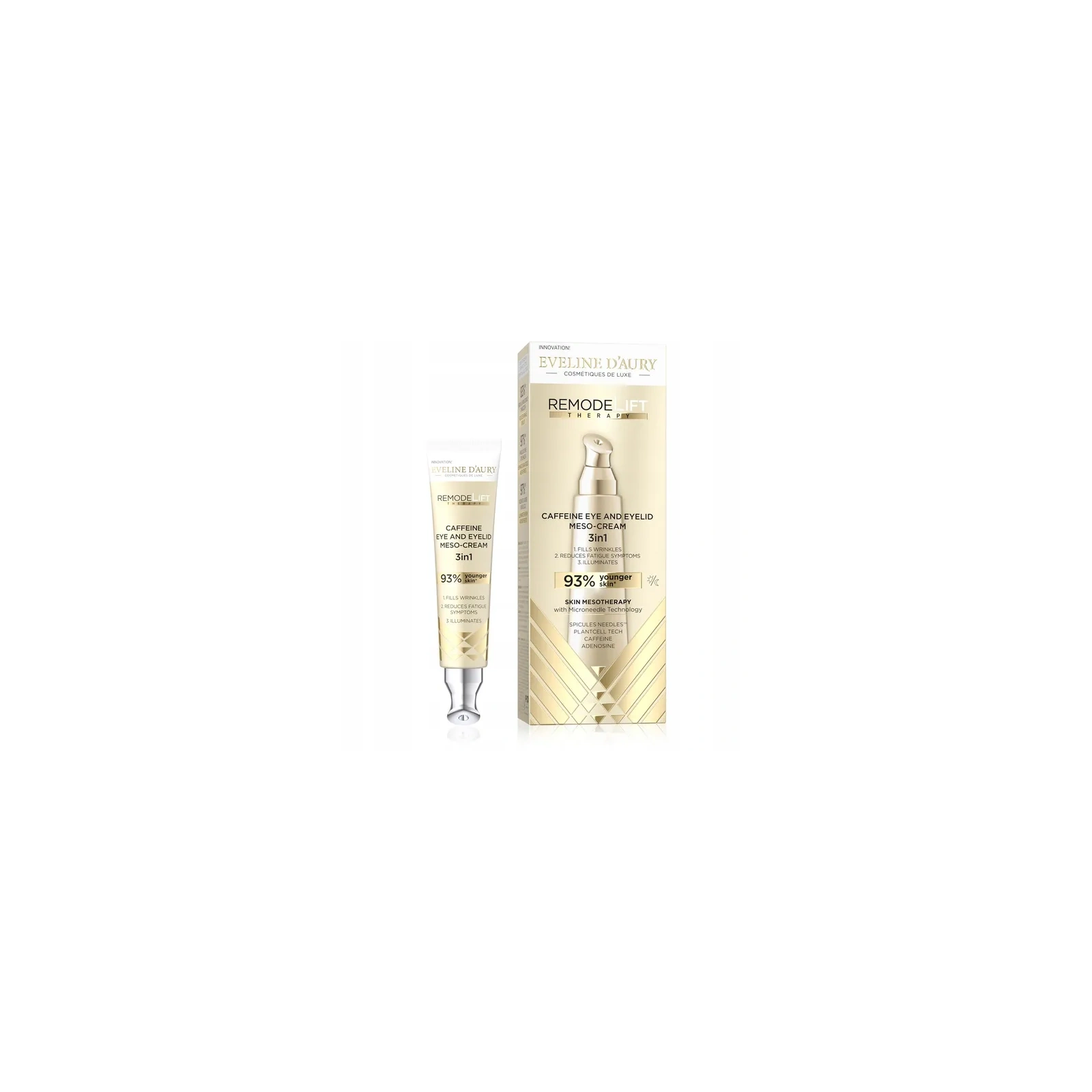 EVELINE D'aury Remodelift Therapy krem pod oczy kofeinowy 3w1 15ml