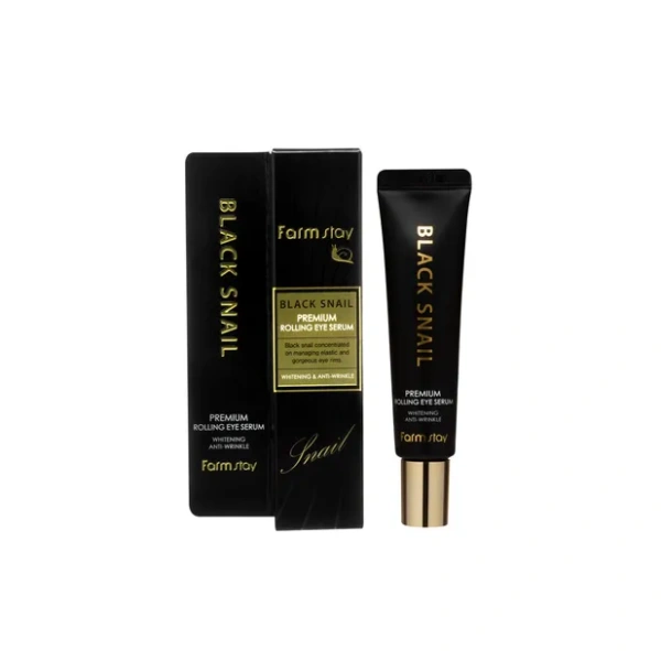 FARMSTAY Black Snail Rolling Eye serum pod oczy z kulką rolującą 25ml