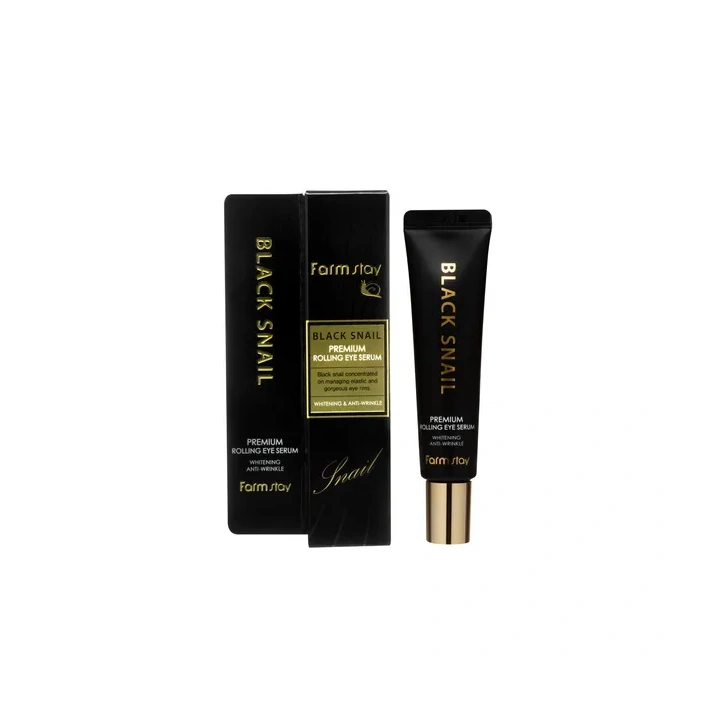 FARMSTAY Black Snail Rolling Eye serum pod oczy z kulką rolującą 25ml