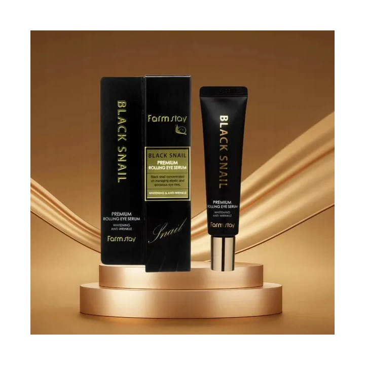 FARMSTAY Black Snail Rolling Eye serum pod oczy z kulką rolującą 25ml