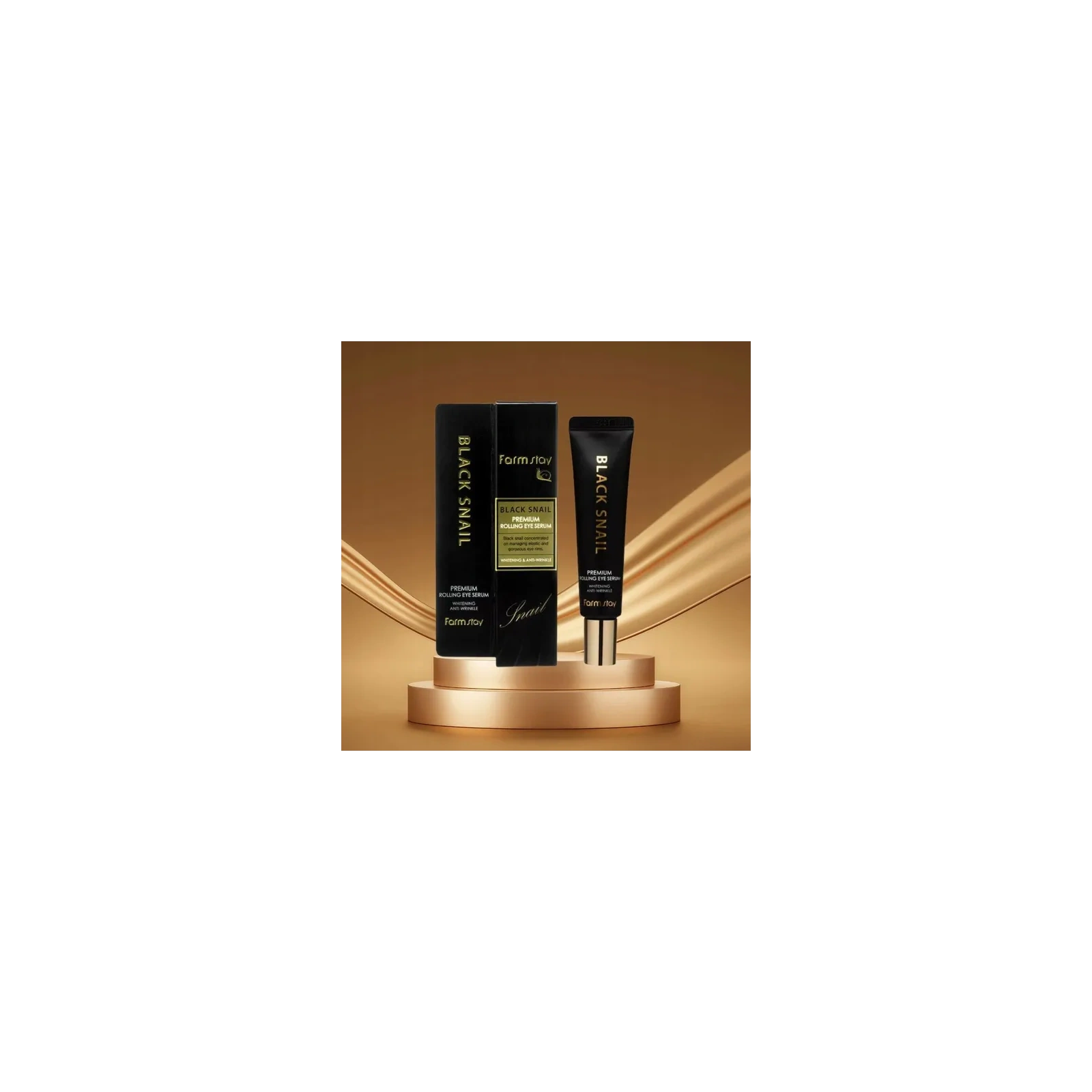 FARMSTAY Black Snail Rolling Eye serum pod oczy z kulką rolującą 25ml