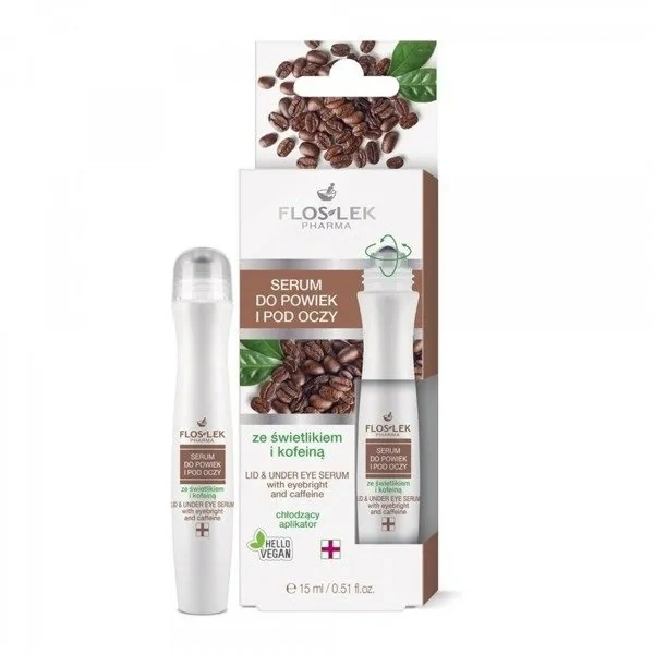 FLOSLEK Serum pod oczy Świetlik i Kofeina z roll on15ml