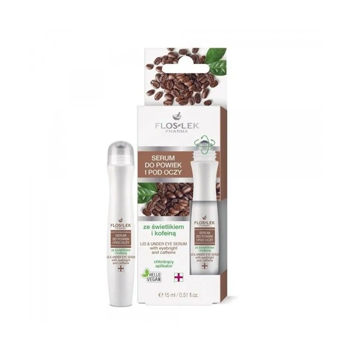 FLOSLEK Serum pod oczy Świetlik i Kofeina z roll on15ml