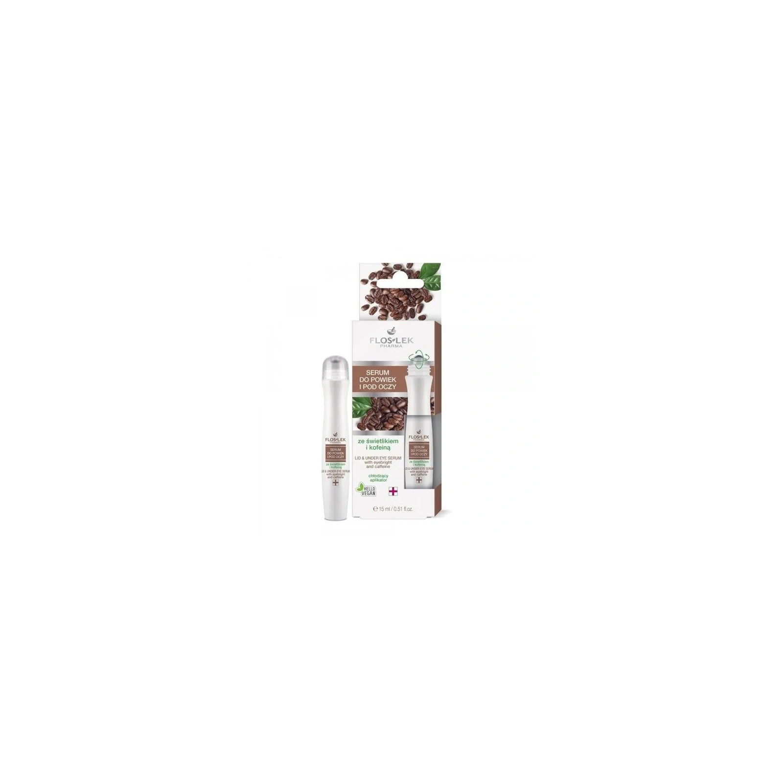 FLOSLEK Serum pod oczy Świetlik i Kofeina z roll on15ml