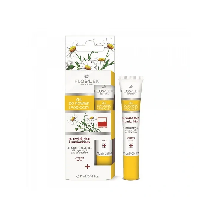 FLOSLEK Pharma żel do powiek i pod oczy świetlik & rumianek 15ml