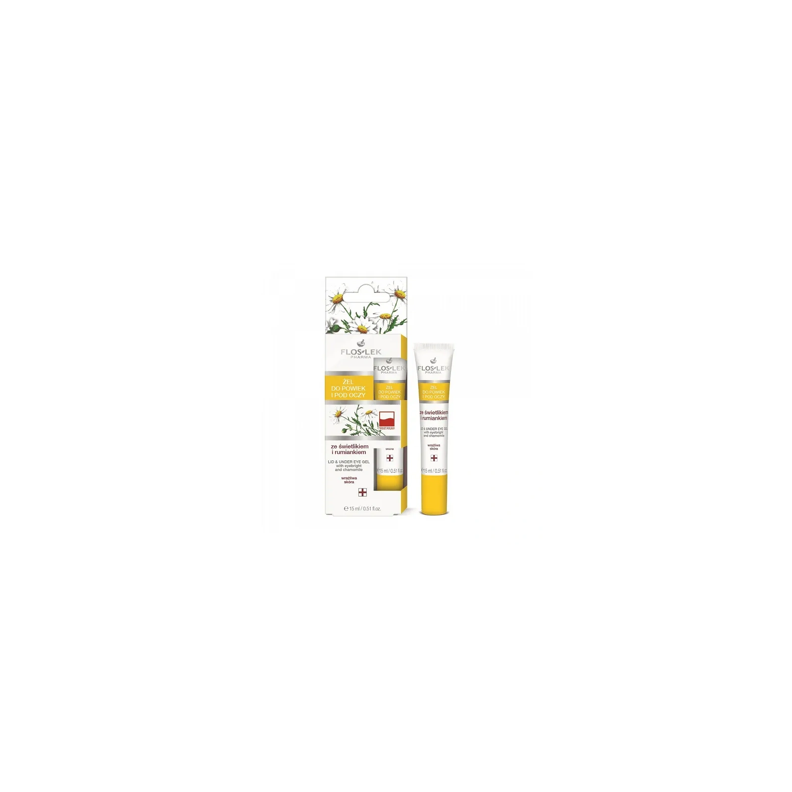 FLOSLEK Pharma żel do powiek i pod oczy świetlik & rumianek 15ml