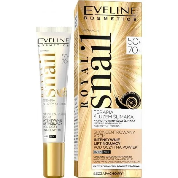 EVELINE Royal Snail 50+/70+ skoncentrowany krem intensywnie liftingujący pod oczy i na powieki 20ml