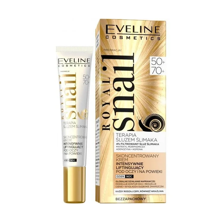 EVELINE Royal Snail 50+/70+ skoncentrowany krem intensywnie liftingujący pod oczy i na powieki 20ml