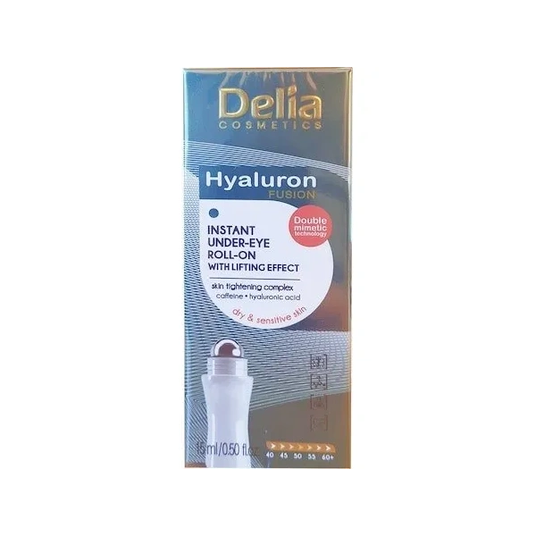 DELIA Hyaluron Fusion liftingujący roll-on pod oczy 15ml