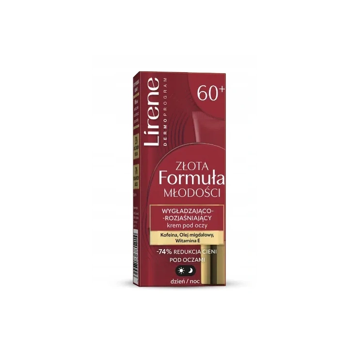 LIRENE Złota Formuła Młodości krem pod oczy 60+ wygładz-rozjaśniający 15ml