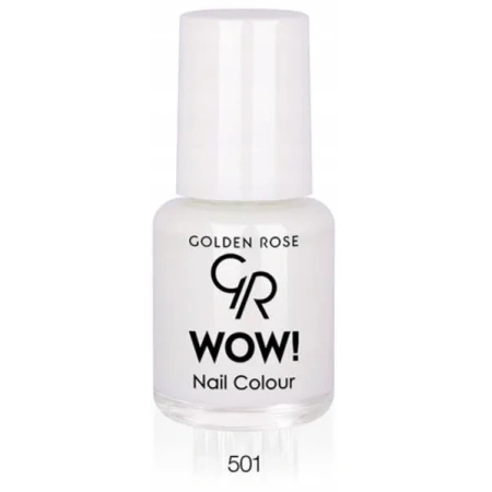 GOLDEN ROSE Wow Nail Color mini lakier do paznokci 501 biały 6ml