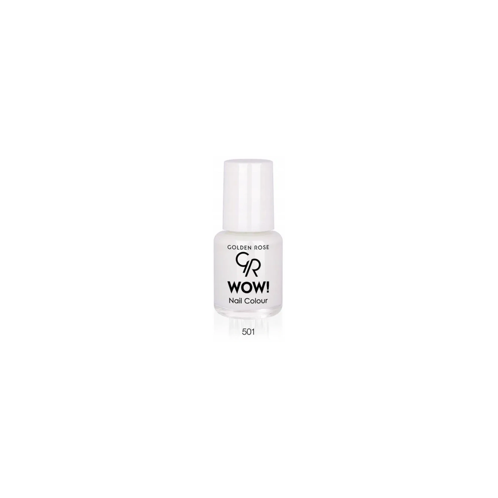 GOLDEN ROSE Wow Nail Color mini lakier do paznokci 501 biały 6ml