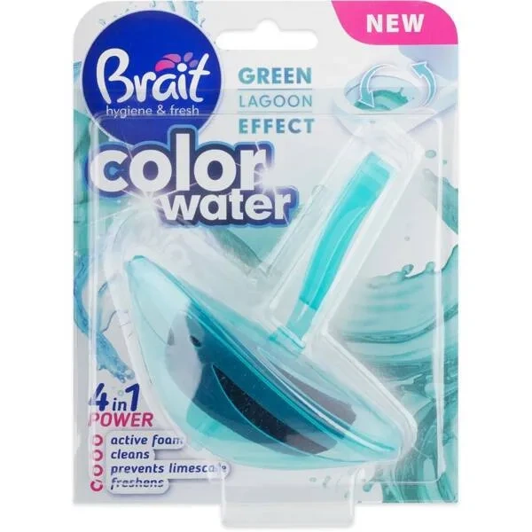 BRAIT Hygiene & Fresh kostka do WC Cool Water Green Lagoon Effect 40g