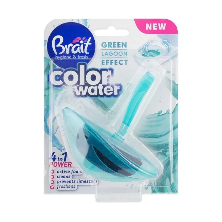 BRAIT Hygiene & Fresh kostka do WC Cool Water Green Lagoon Effect 40g