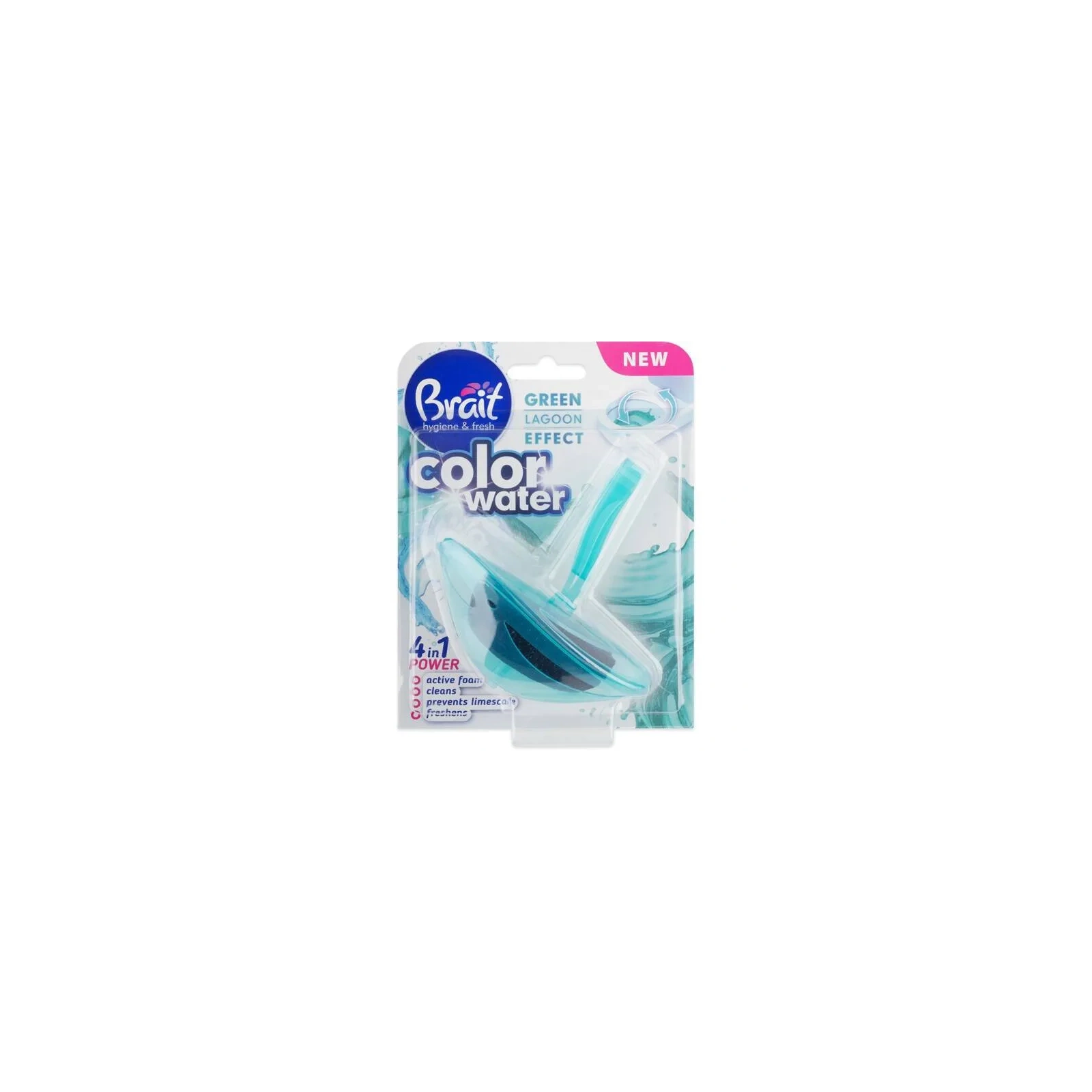 BRAIT Hygiene & Fresh kostka do WC Cool Water Green Lagoon Effect 40g