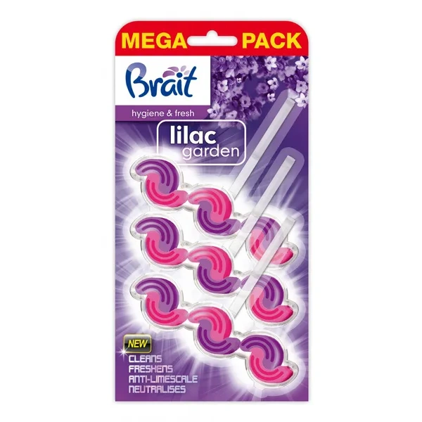 BRAIT Hygiene & Fresh 2-fazowa kostka do WC Lilac Garden 3x45g