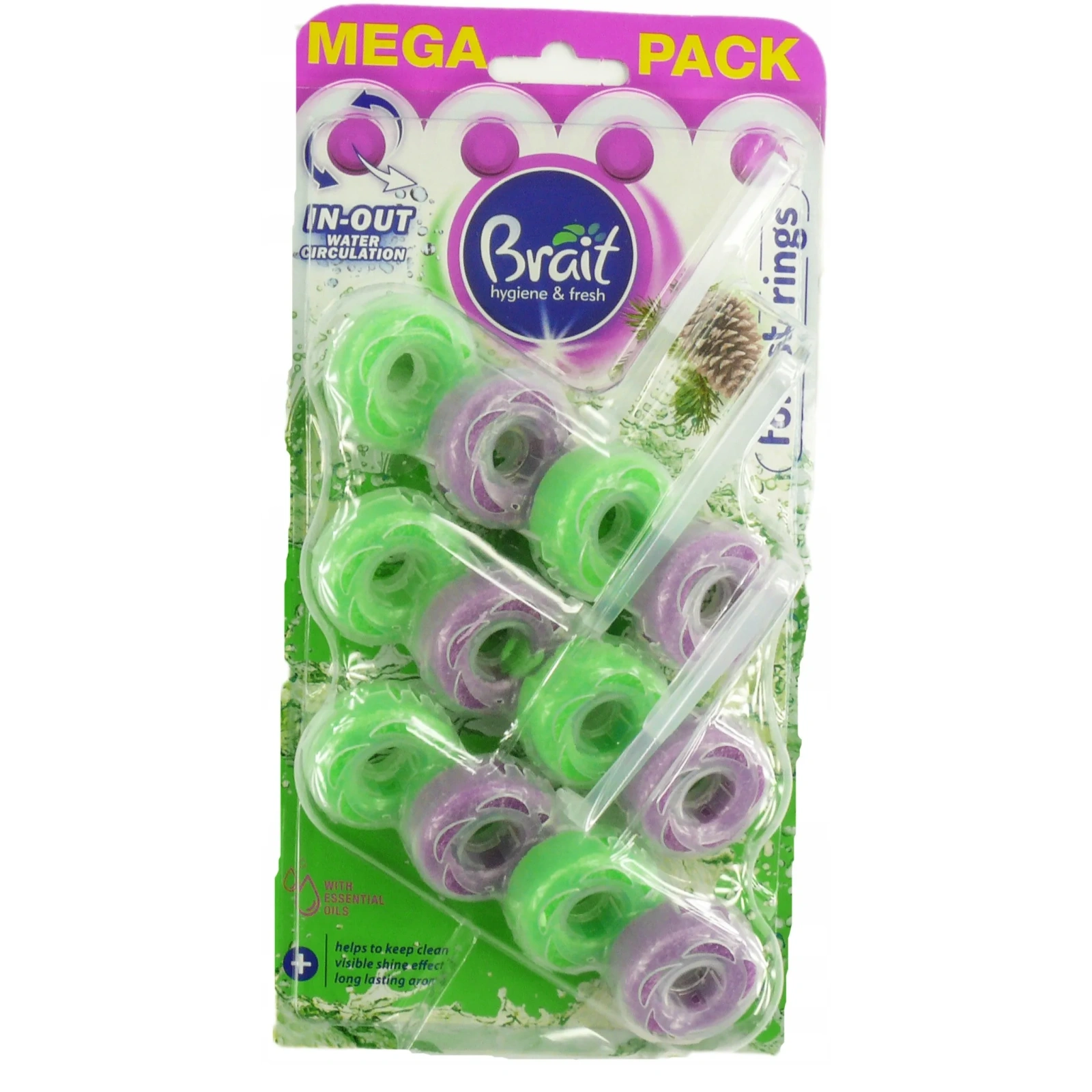 BRAIT Hygiene & Fresh kostka do wc Forest Rings 3x40g