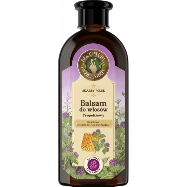 RECEPTURY ZIELARKI Skarby Polne balsam do włosów Propolisowy Łopianowy 350ml
