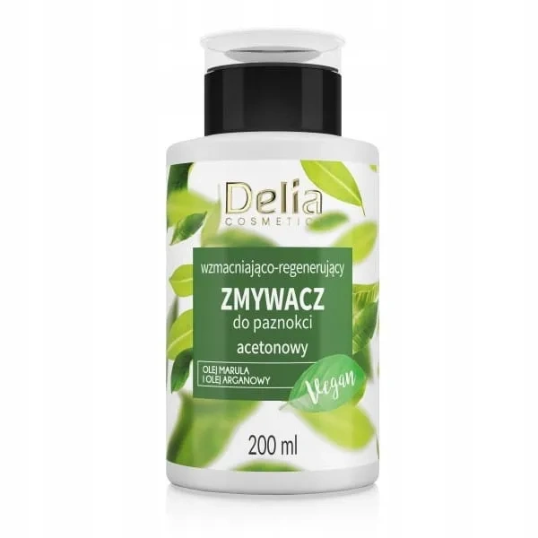 DELIA acetonowy zmywacz do paznokci wegański Marula Argan 200ml