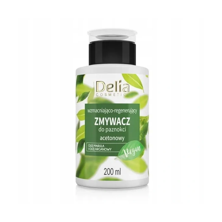 DELIA acetonowy zmywacz do paznokci wegański Marula Argan 200ml