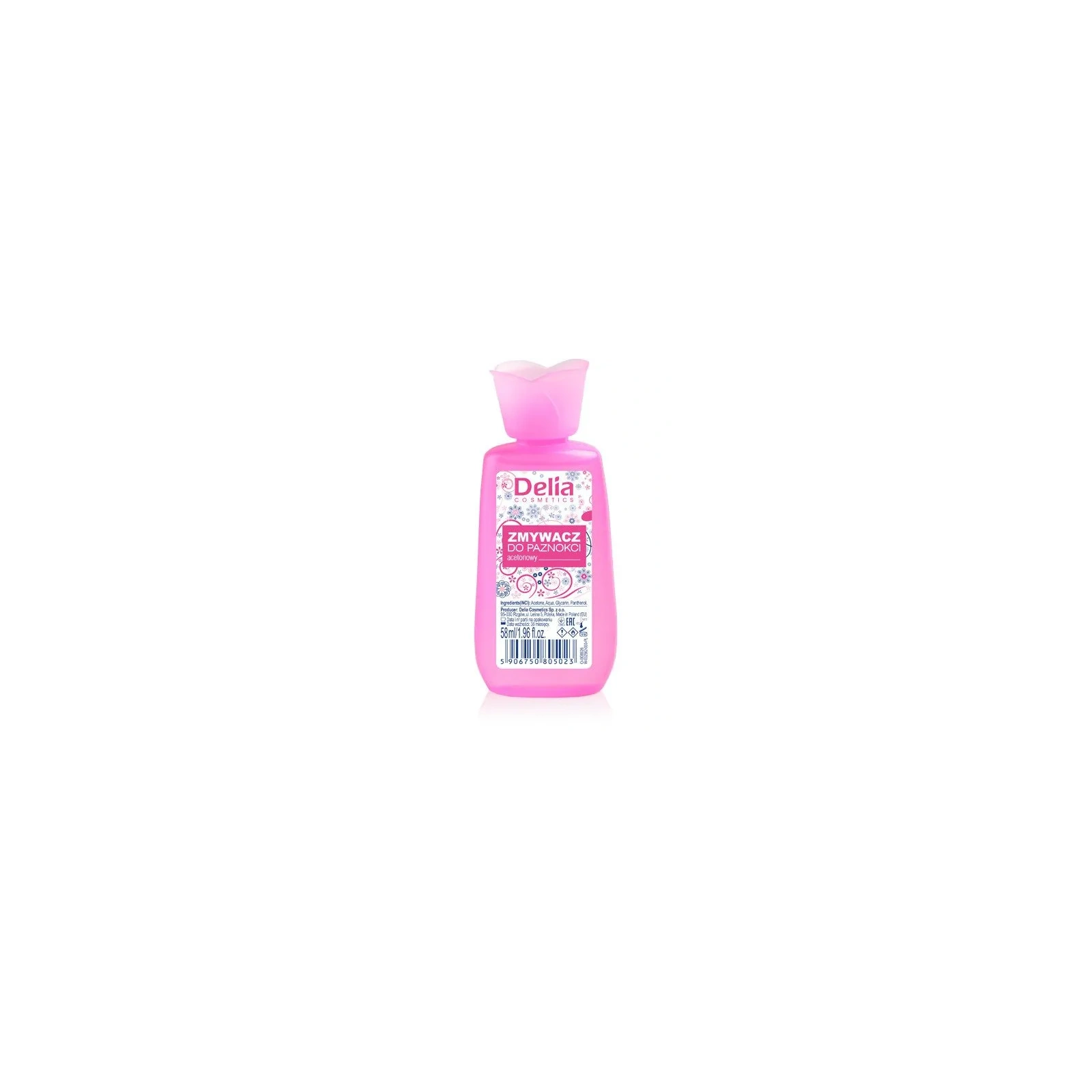 DELIA Zmywacz do paznokci acetanowy Kwiatek 58ml