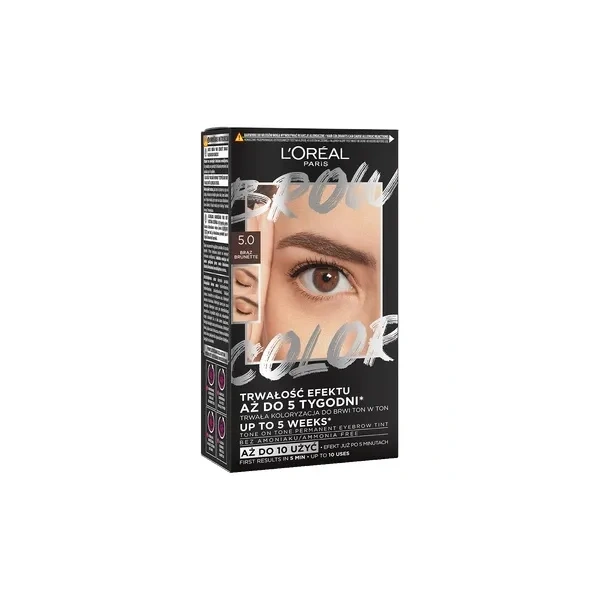 LOREAL Brow Color zestaw do koloryzacji brwi 5.0 Brunette 