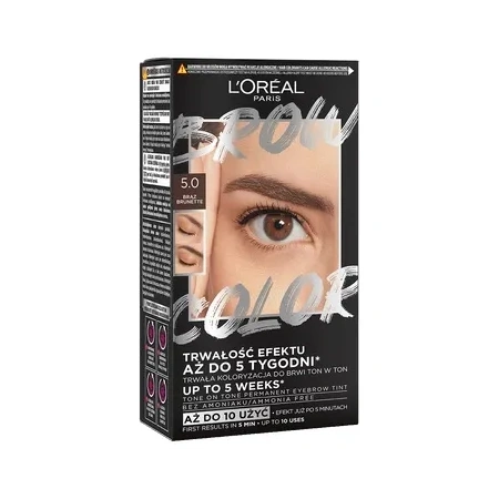 LOREAL Brow Color zestaw do koloryzacji brwi 5.0 Brunette 