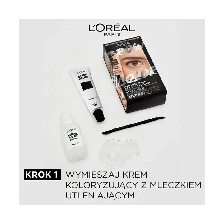 LOREAL Brow Color zestaw do koloryzacji brwi 5.0 Brunette 