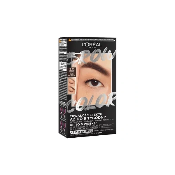 LOREAL Brow Color zestaw do koloryzacji brwi 3.0 Dark Brunette 