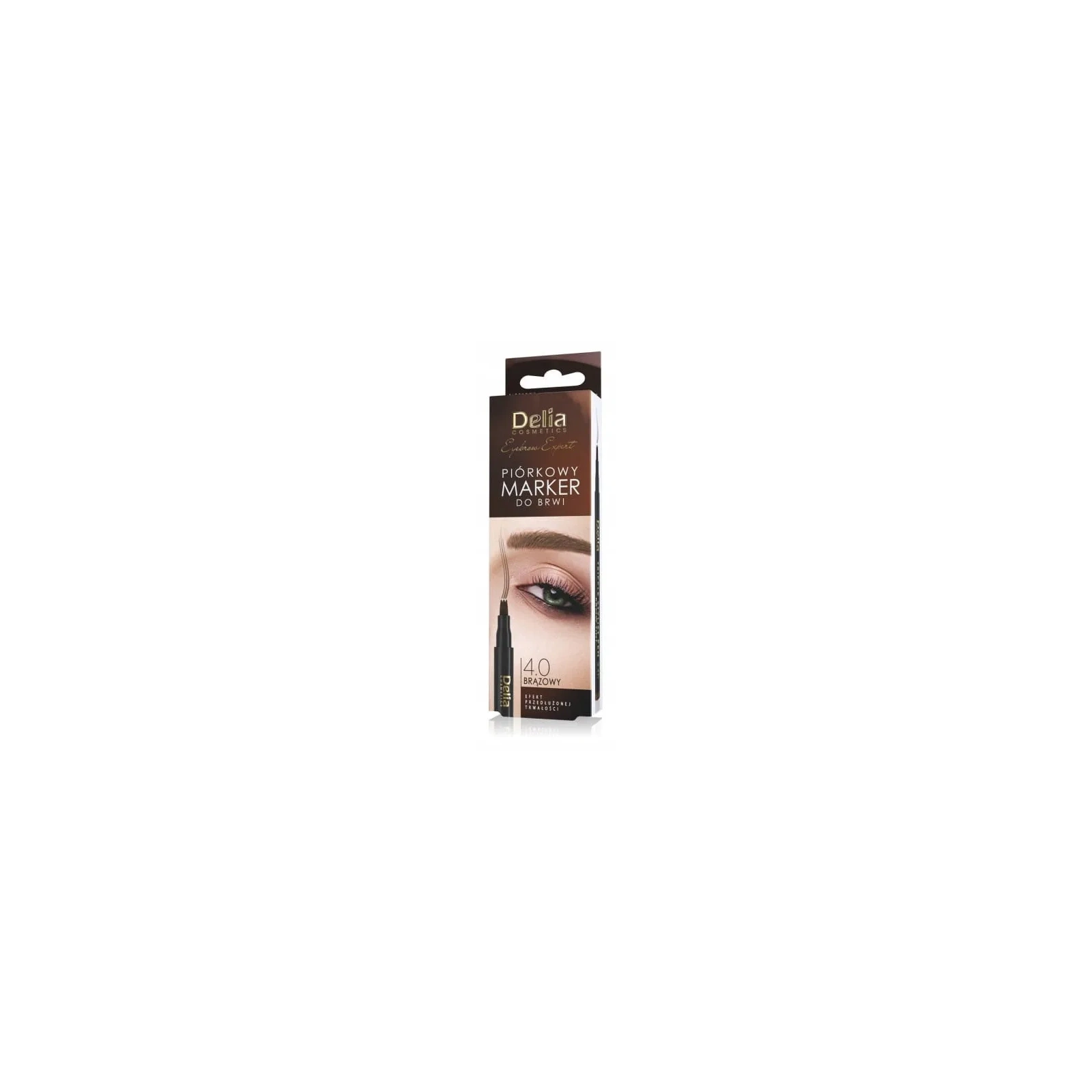 DELIA Eyebrow Expert piórkowy marker do brwi 4.0 Brąz 1,3g