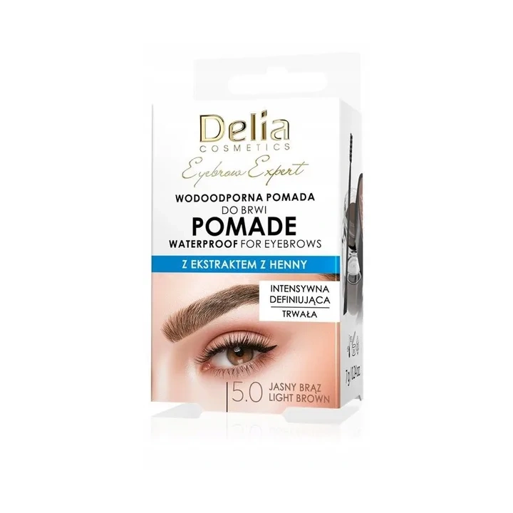 DELIA Eyebrow Expert Pomade wodoodporna pomada do brwi 5.0 jasny brąz 7g