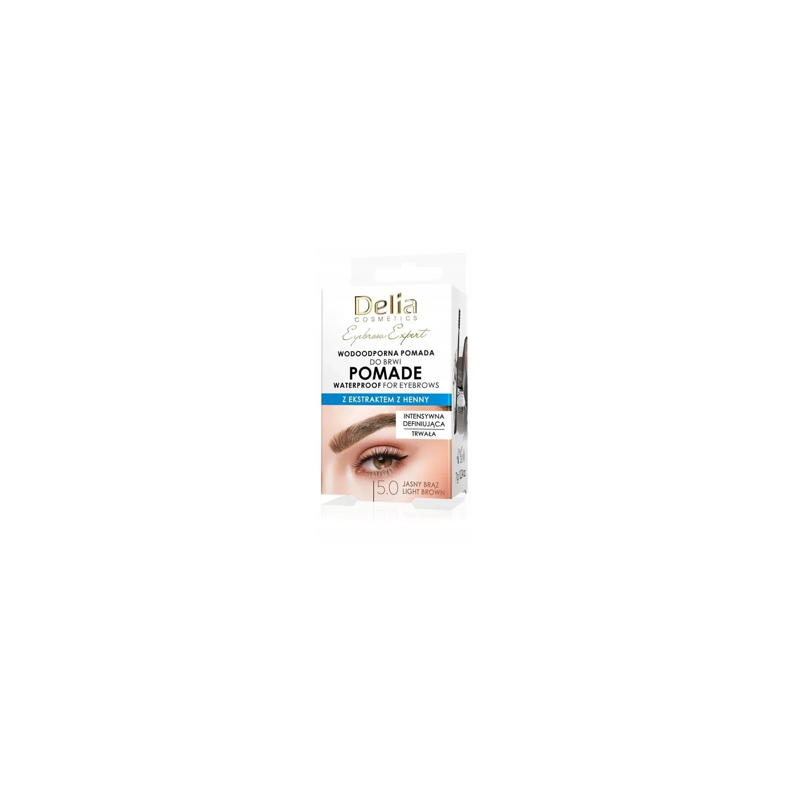 DELIA Eyebrow Expert Pomade wodoodporna pomada do brwi 5.0 jasny brąz 7g