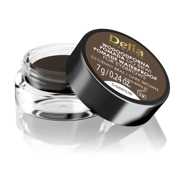 DELIA Eyebrow Expert Pomade wodoodporna pomada do brwi 3.0 ciemny brąz 7g