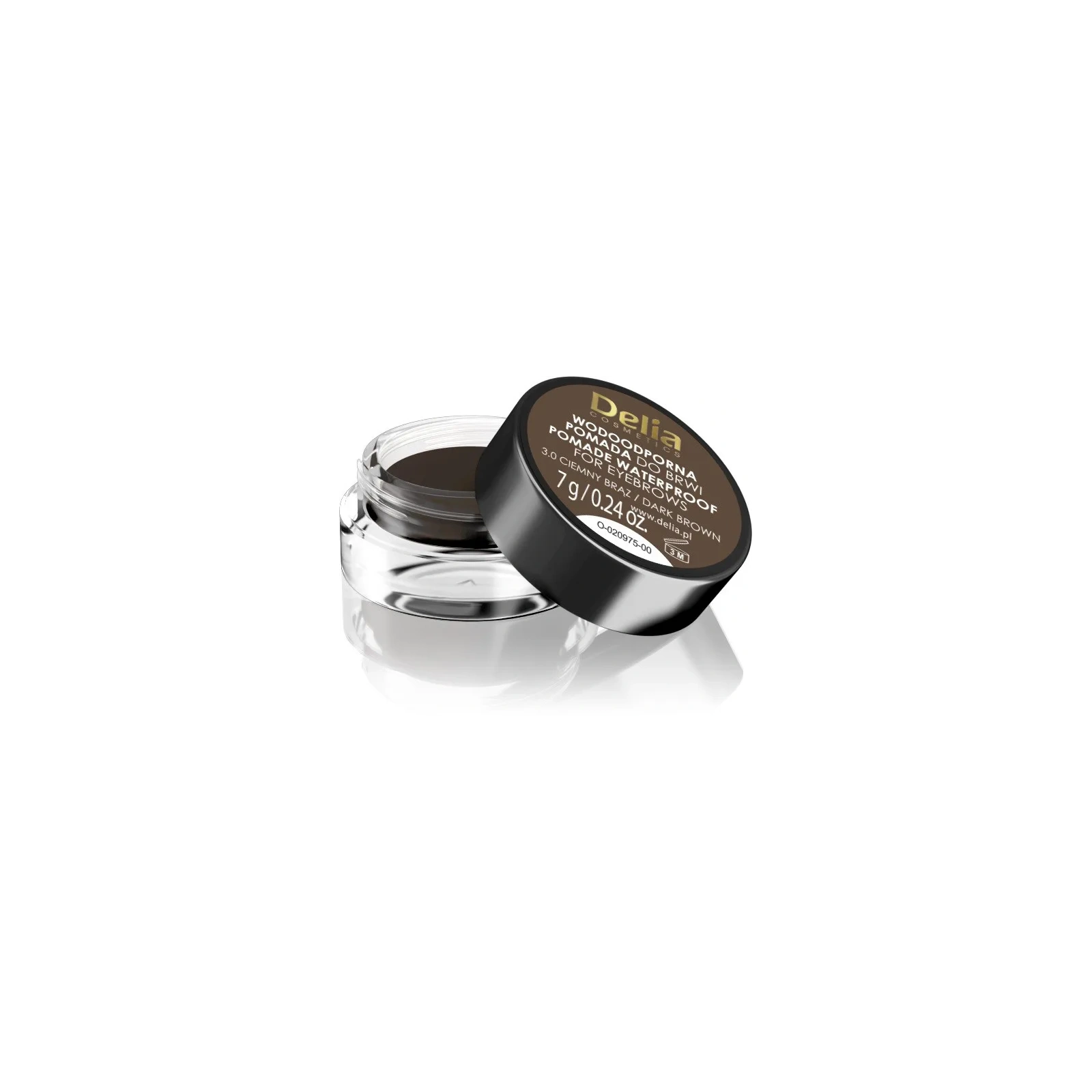 DELIA Eyebrow Expert Pomade wodoodporna pomada do brwi 3.0 ciemny brąz 7g