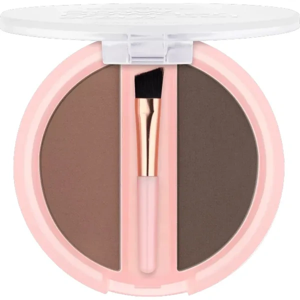 ESSENCE Brow Powder Duo Set pudrowy zestaw do brwi 02 Medium 1,8ml 