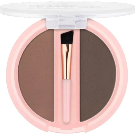 ESSENCE Brow Powder Duo Set pudrowy zestaw do brwi 02 Medium 1,8ml 