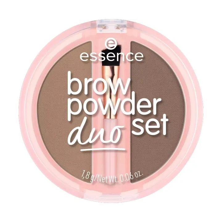ESSENCE Brow Powder Duo Set pudrowy zestaw do brwi 01 Light 1,8ml 
