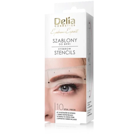 DELIA Eyebrow Expert szablony do brwi 10 różnych kształtów 