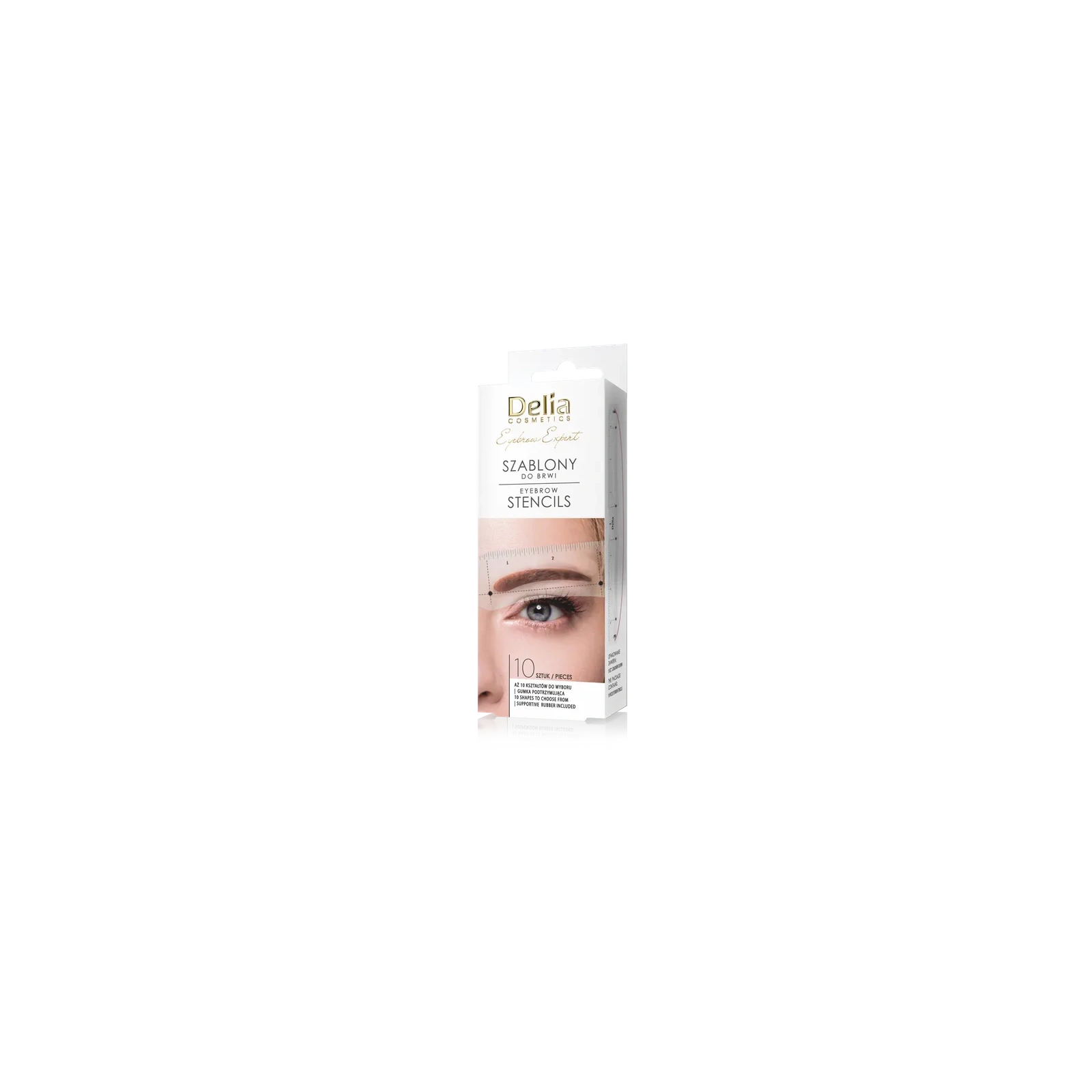 DELIA Eyebrow Expert szablony do brwi 10 różnych kształtów 